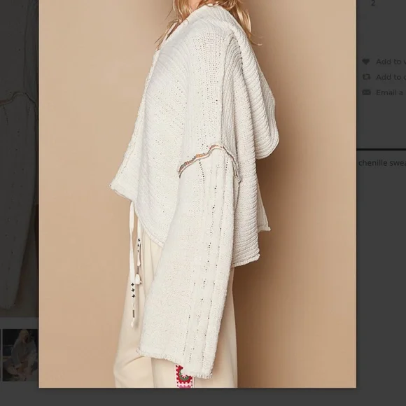 POL Cream V-Neck Sweater - Picture 5 of 10